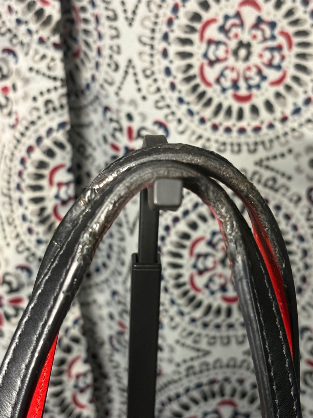 Christian Louboutin Cabata Black Grained Leather Spiked Large Tote Bag - Picture 3 of 14